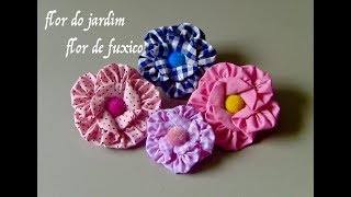 Modelos unilos de   lindas Flores de FUXICO  - DIY flower fabric