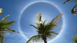 Amazing Halo in the sky above Punta Sam, Cancun, Mexico