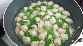 在家做【肉丸】，又滑又嫩还不散，做法步骤详细 丨 Teach you how to make smooth, tender and non-scattering meatballs at home