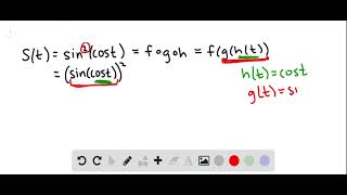 express the function in the form f circ g circ h st sin2 cos t