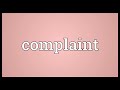 complaint meaning