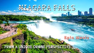 Niagara Falls from a unique drone perspective, Epic music