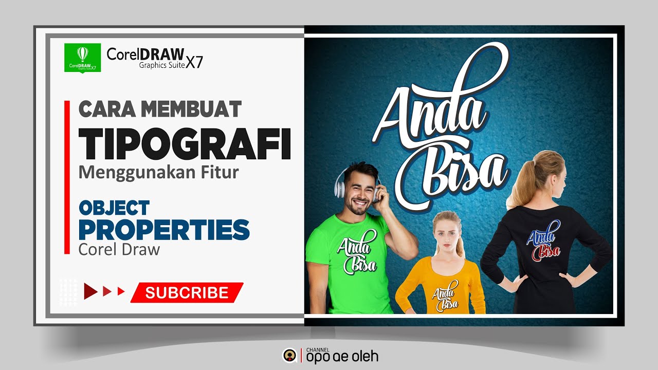 CARA Sederhana Membuat TIPOGRAFI Di Corel Draw Menggunakan Fitur Objek ...