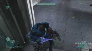 Halo: Reach Beta - Elite vs Elite assassination - Mouth Stab/Death from above