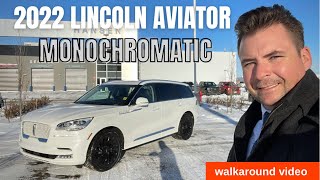 2022 Lincoln Aviator Monochromatic walkaround video X03