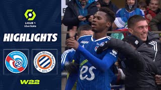 RC STRASBOURG ALSACE - MONTPELLIER HÉRAULT SC (2 - 0) - Highlights - (RCSA - MHSC) / 2022-2023