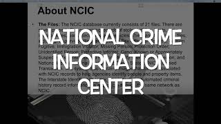 Classification Systems NCIC Part 1