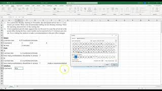 Queuing Theory on Excel M/M/k model