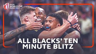 New Zealand's rapid 21-point run in just ten minutes vs Italy | Rugby World Cup 2023