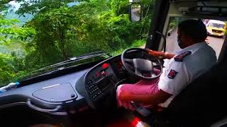 Volvo B11R driving on Hairpin Bend ghat Road