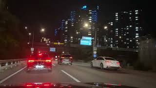 4K KOREA ASMR Sunday Night Driving Seoul City Hannam to Mokdong (No Music, No Talking)