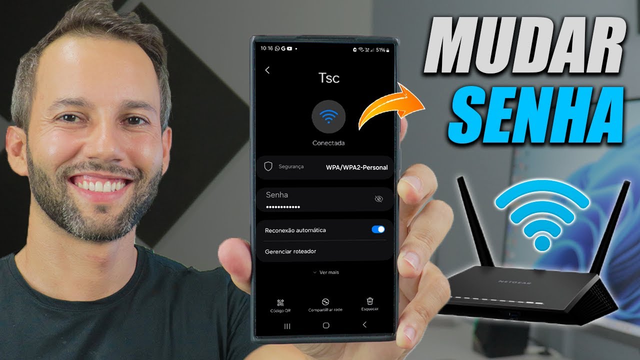 Como Mudar A Senha Do Wifi Youtube