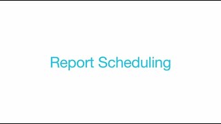 Tutorial : Scheduled Report