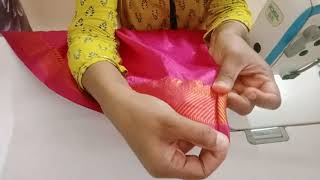 சேலை ஓரம் தைக்கும் முறை/saree corner stitching method