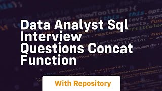 data analyst sql interview questions concat function