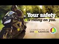 motorcycle safety radio “your safety is riding on you” aldot