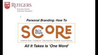 Personal Branding: How to Stand Out Conquer Obstacles Reach Excellence (SCORE)