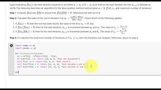 Lab 3. Part 2. False Position Method