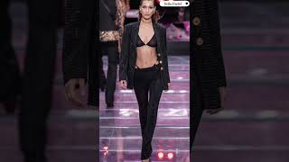 Bella Hadid Runway Vs. Street Style | Fashion Inspiration #shorts #shortsvideo