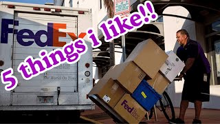 FedEx delivery driver (5 things I like about a pickup route)
