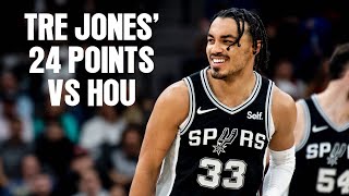 Tre Jones Highlights vs Houston Rockets | 3.12.2024