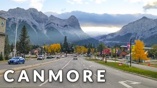 Canmore Downtown Drive 4K - Alberta, Canada