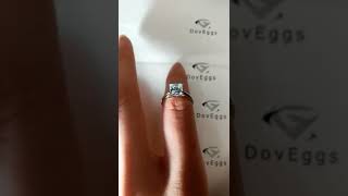 Doveggs 1.5ct(6.5mm) GHI color VS1-VVS1 clarity princess Astro cut moissanite center stone