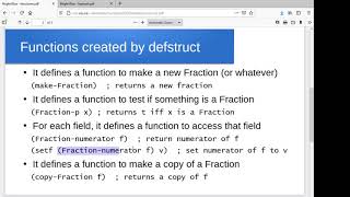 Structs in lisp