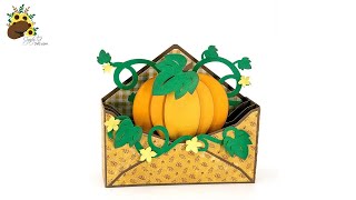 Pumpkin Envelope Box Card SVG Assembly Tutorial