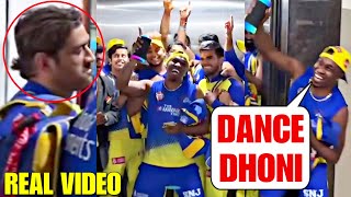 Watch Dhoni Bravo & CSK Team's crazy celebration in lift after qualifying for Finals | CSK vs GT
