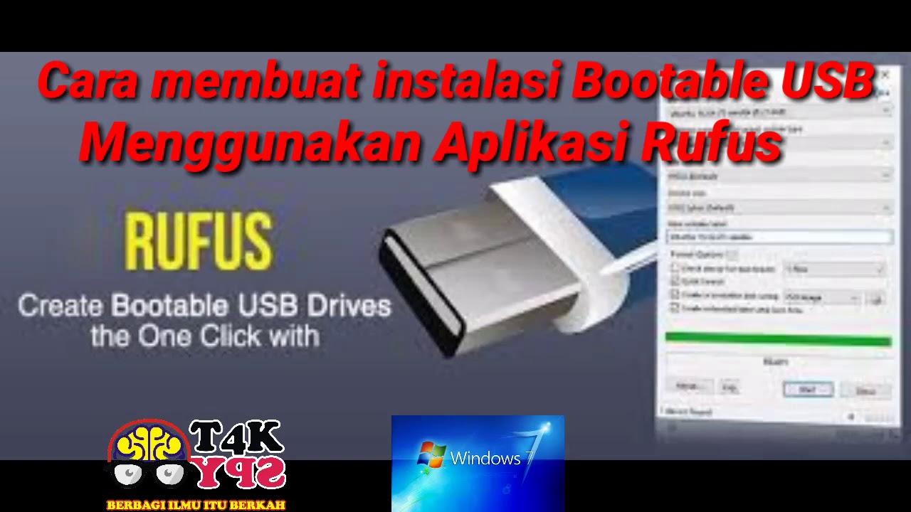 Cara Membuat Bootable Flashdisk Windows Untuk Penginstalan - YouTube