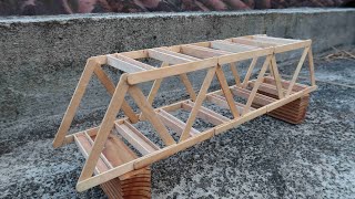How to make a warren truss bridge with popsicle sticks