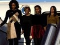 First lady Michelle Obama and daughters arrive in Beijing