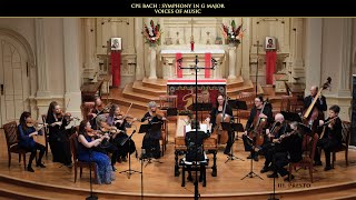 C.P.E. Bach: Symphony G Major, Presto. Voices of Music, period instruments Wq182/1 (8K video).