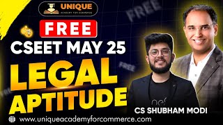 FREE CSEET MAY 25 | LEGAL APTITUDE | INDIAN CONTRACT ACT | LECTURE 3 | CS SHUBHAM MODI