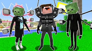 TİTAN TELEVİZYON ADAM KARAKTERLERİNE DÖNÜŞTÜK 😱 - Minecraft