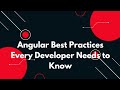 Angular Best Practices Every Developer Needs to Know in 2025! 🚀💡