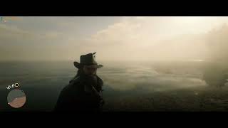 Red Dead Redemption 2 - Clima neblina de manhã com arco-íris numa orla