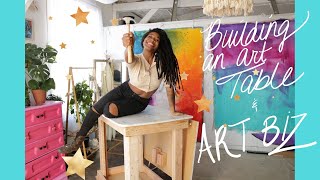 🎨VLOG: Chit Chat Art Biz, Building a custom table, plant care🌿