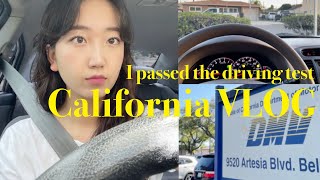 [미국인턴] California 면허 한번에 붙었어요✨ | california vlog | DMV the behing the wheel test | 운전면허실기