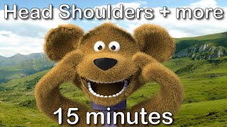 Head Shoulders Knees and Toes | 15 minutes compilation from tinyschool!