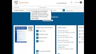 Using alerts in ScienceDirect