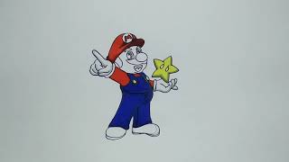 How to Draw Super Mario Cartoon Figure