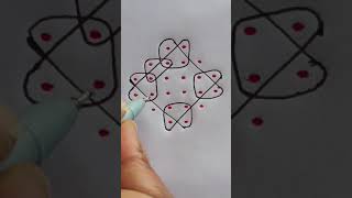 6×2 dot sikku kolam  |daily muggulu | #kolam#muggulu #latestrangoli