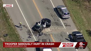 Missouri State Highway Patrol trooper seriously injured after crash with semi