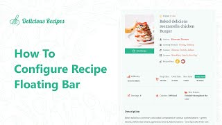 How To Configure Recipe Floating Bar | WP Delicious Recipes Plugin