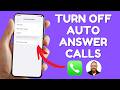 How to Turn Off Auto Answer Calls on iOS 26 #iphone #iphonetips