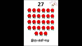 Numbers in Tamil 21to30/ இருபத்தி ஒன்று,இருபத்தி இரண்டு,இருபத்தி மூன்று/ tamil engal / Kid's Begins.