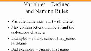 04 04 Variable Naming Rules- C Sharp dotNet Programming Training Video Tutorial