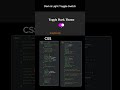 toggle switch dark theme light theme in HTML CSS and JavaScript  #htmlcss #webdevelopment #webdesign